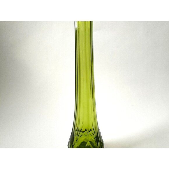 MCM LE Smith Dominion Green Glass Swung Stretch Vase - Picture 7 of 10